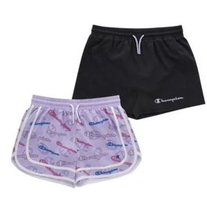 Champion Girls' 2 Pack Active Bottom Purple/Black Size 10/12